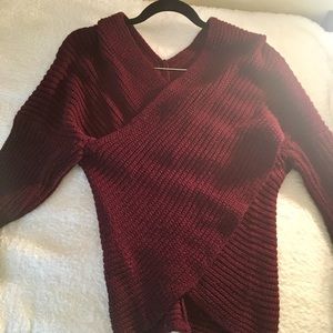 Maroon sweater shirt